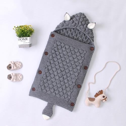Stevvex Knitted Newborn Baby Blanket Baby Sleeping Bags Stroller Bedding Warm Swaddle Wrap - BIG FRENCHIES