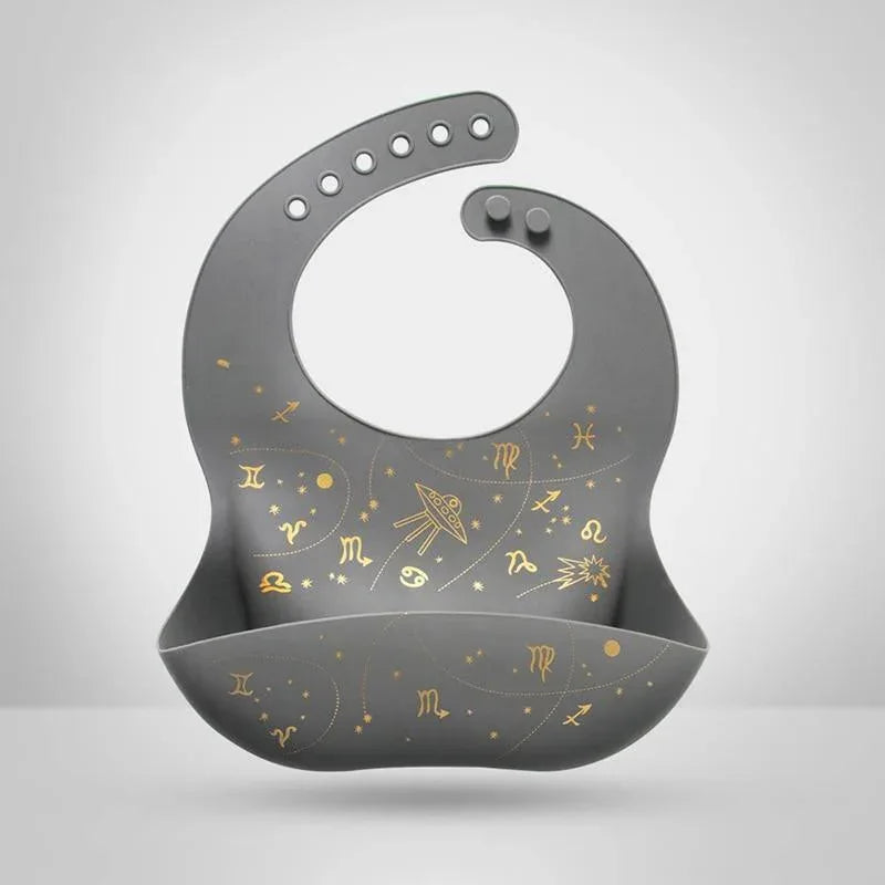 Luxury Modern Bibs Waterproof Soft Silicone Kids Girl Boy Adjustable Children Bib Cute Cartoon Print Baby Feeding Stuff For Kids - BIG FRENCHIES