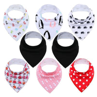 8PCS/SET Pack Baby Bandana Organic Absorbent Soft Cotton Drool Bibsfor Teething And Feeding Bib For Baby and Kids Feeding - BIG FRENCHIES