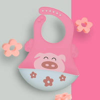 Adjustable Oil-proof Food Grade Silicone Drool bib Soft And Comfortable Saliva Towel Lunch Baby Bib For Babies and Kids - BIG FRENCHIES