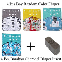 Reusable Waterproof Diaper Baby Bamboo Charcoal Diaper One Size Pocket Baby Nappies For Kids Set - BIG FRENCHIES