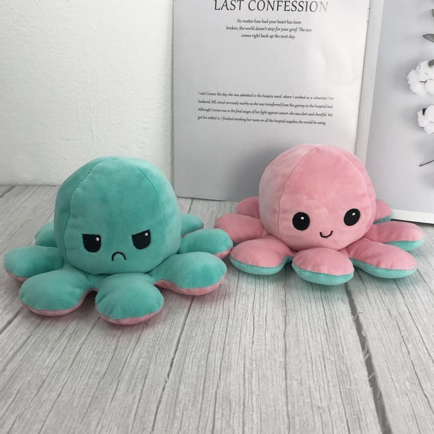 Reversible Flip Octopus Plush Stuffed Toy Soft Animal Home Accessories Cute Animal Doll Children Gifts Baby Plush Toy For Kids - BIG FRENCHIES