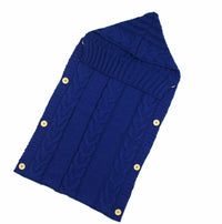 Warm Baby Blanket Knitted Newborn Swaddle Wrap Soft Footmuff Cotton Envelope For Stroller Accessories Blanket Bag - BIG FRENCHIES