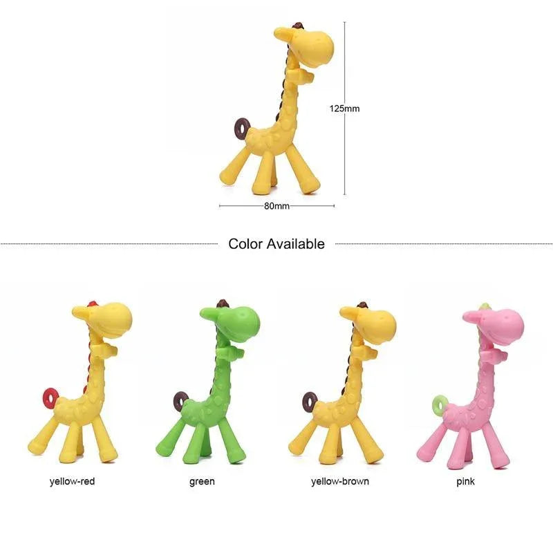 Baby Teethers Cartoon Animal Baby Teething Toy Penguin Silicone Teether Unicorn Pendant Raccoon Accessories - BIG FRENCHIES