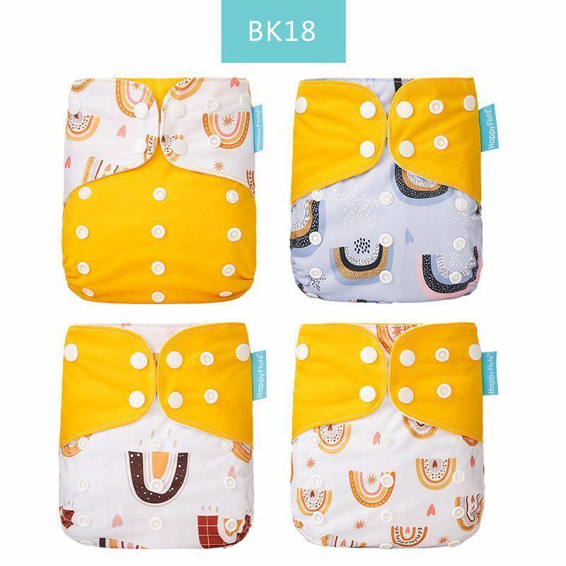 4pcs/set Washable Eco-Friendly Cloth Diaper Cover Adjustable Nappy Cloth Diapers Cloth Nappy For Baby Boys and Grils Baby - BIG FRENCHIES