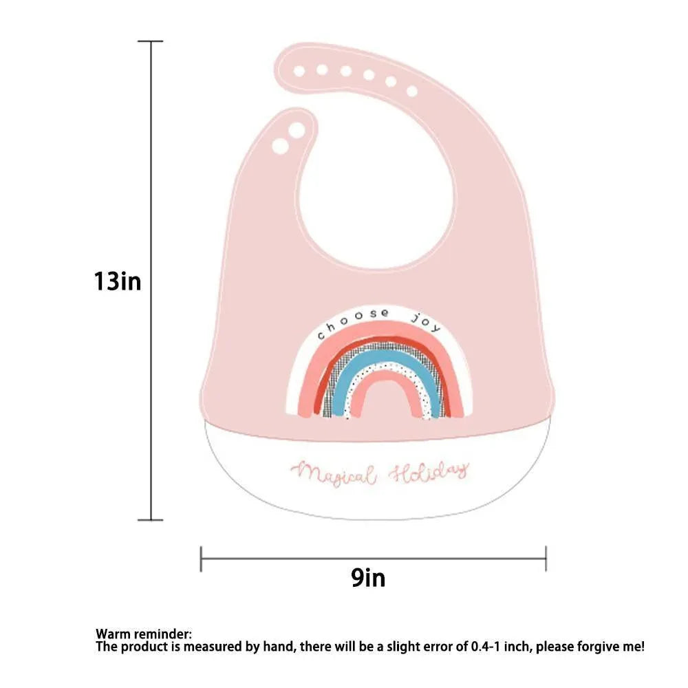 Bib Waterproof Silicone Feeding Saliva Towel Newborn Adjustable Bur Cloth Turban Disposable Cartoon with Elegant Deisgn For Baby and Kids - BIG FRENCHIES
