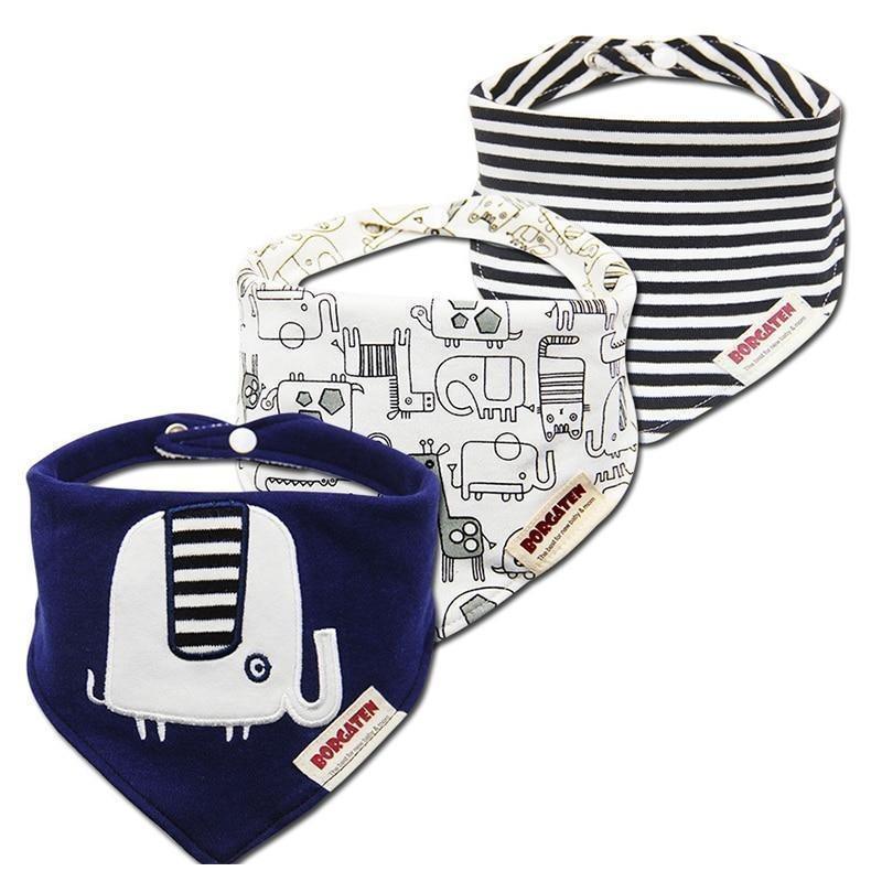 Cartoon Cotton Newborn Baby Boys and Girls Bibs Baby Towel Scarf Children Cravat Infant Kids Scarf - BIG FRENCHIES