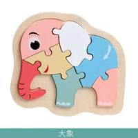 Wooden Children Colorful Animal Stevvex Puzzle for Toddler Creative Puzzle Early Educational Toys for Boys and Girls 2-4 - BIG FRENCHIES