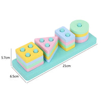 Montessori Wooden Building Blocks – Educational Color & Shape Toy - BIG FRENCHIES