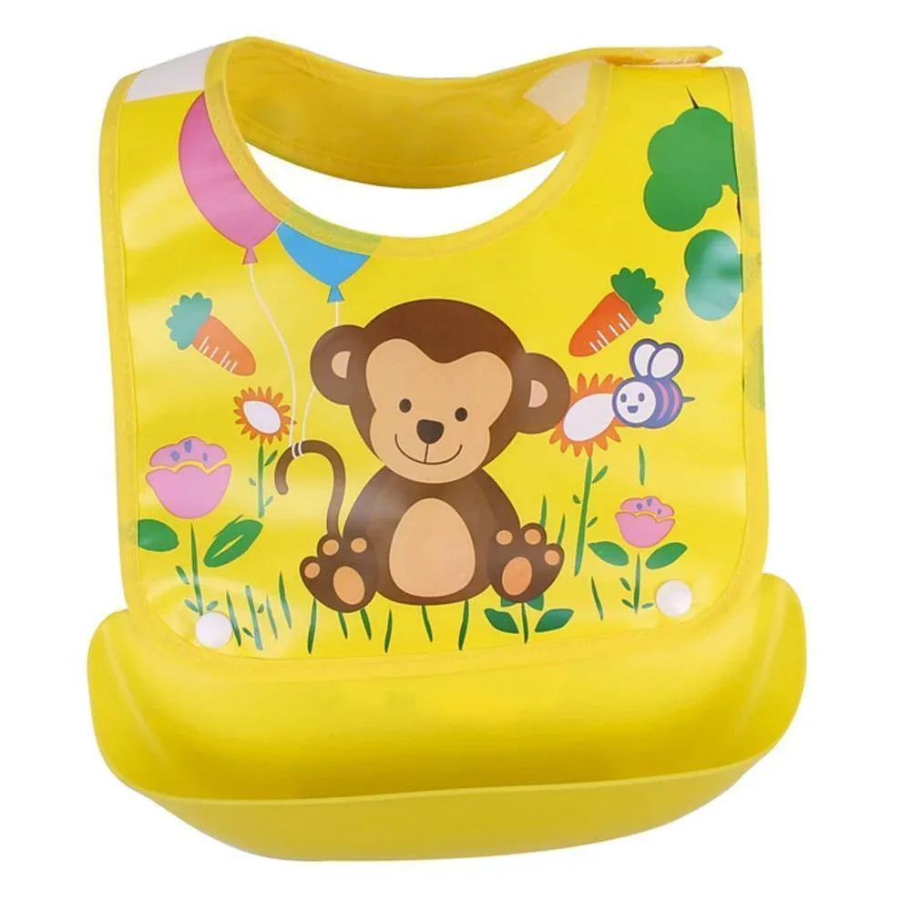 Baby Bibs Waterproof Silicone Feeding Saliva Towel Newborn Cartoon Aprons Baby Bibs Detachable For Kids - BIG FRENCHIES