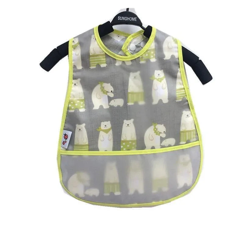 Modern Interesting Cartoon Adjustable Baby Bibs Waterproof Lunch Feeding Bibs Baby Cartoon Feeding Cloth Children Bib For Kids - BIG FRENCHIES