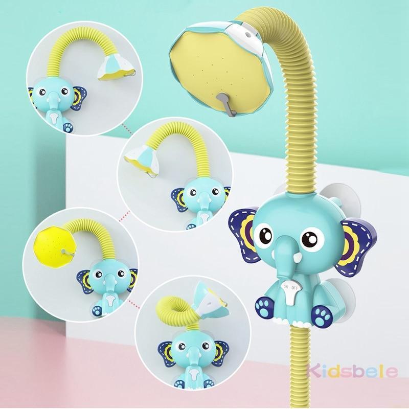 Baby Learning Colorful Bath Toys Game Elephant Shower Electric Water Spray Toy For Kids Swimming Fun Bathroom Toys - BIG FRENCHIES