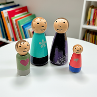 LGBTQ+ Family Wooden Doll Set - Two Moms
