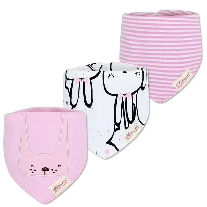 Moder 3PCS Baby Bibs Bandanna Lot Cotton Multi-style Triangle Cartoon For Infant Boys And Girls - BIG FRENCHIES