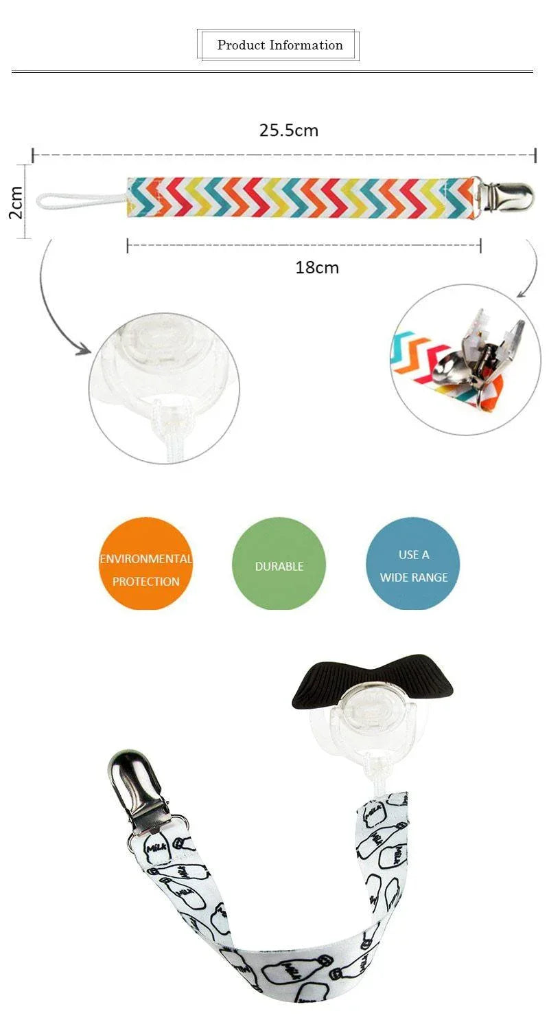 4PCS/SET Infant Pacifier Clips Holder Clip Nursing Teether Clip Nipple Holder Baby Pacifier Clip Soother Holder for Pacifier for Kids and Baby - BIG FRENCHIES