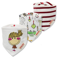 3PCS Comfortable Waterproof Organic Cotton Baby Burp Cloth Bandanna Scarf Bibs For Newborn Baby Boy And Girl - BIG FRENCHIES