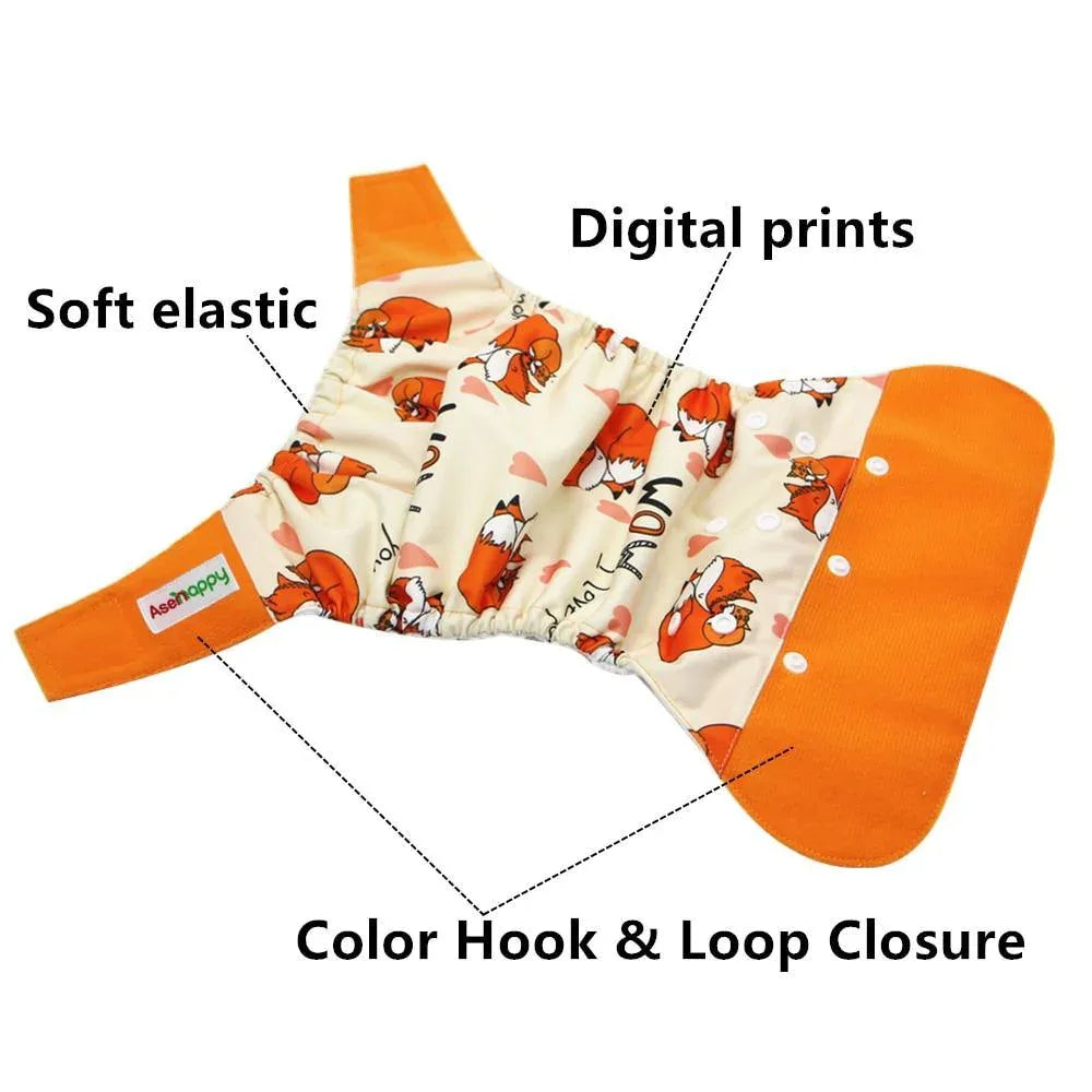 Baby Pocket Cloth Diaper Suede Cloth Inner Washable Reusable Eco-Friendly Nappies Cover Wrap In Modern Elegant Deisgn For Baby - BIG FRENCHIES