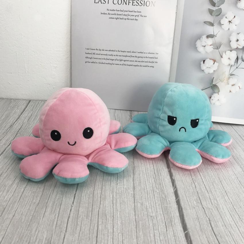 Reversible Flip Octopus Plush Stuffed Toy Soft Animal Home Accessories Cute Animal Doll Children Gifts Baby Plush Toy For Kids - BIG FRENCHIES