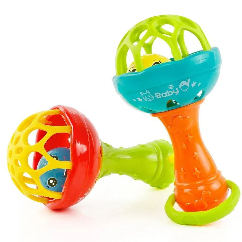 Baby Rattles toy Intelligence Grasping Gums Plastic Hand Bell Rattle Funny Educational Mobiles Toys For Baby and Kids - BIG FRENCHIES