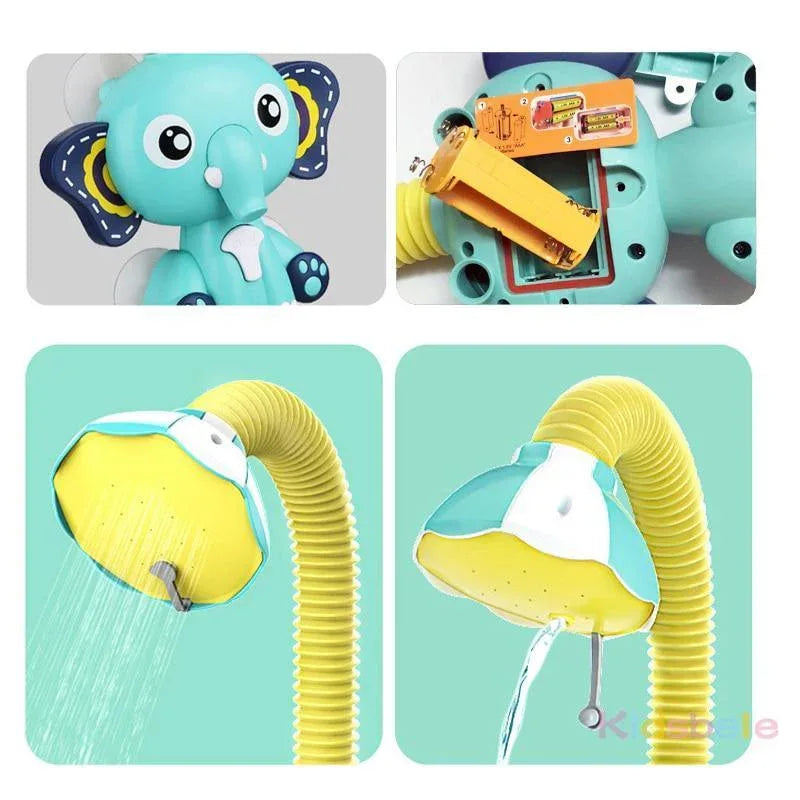Baby Learning Colorful Bath Toys Game Elephant Shower Electric Water Spray Toy For Kids Swimming Fun Bathroom Toys - BIG FRENCHIES