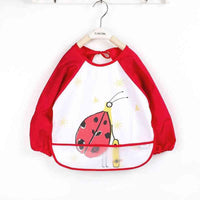 Cute Cartoon Print Baby Waterproof Long Sleeve Apron Children Feeding Smock Bib Baby Accessories - BIG FRENCHIES