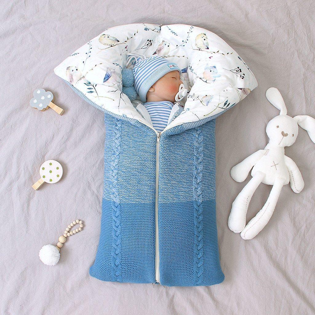 Newborn Infant Baby Knit sleep bag Stroller envelope Blanket Winter Warm Swaddle Wrap Sleeping Bags - BIG FRENCHIES
