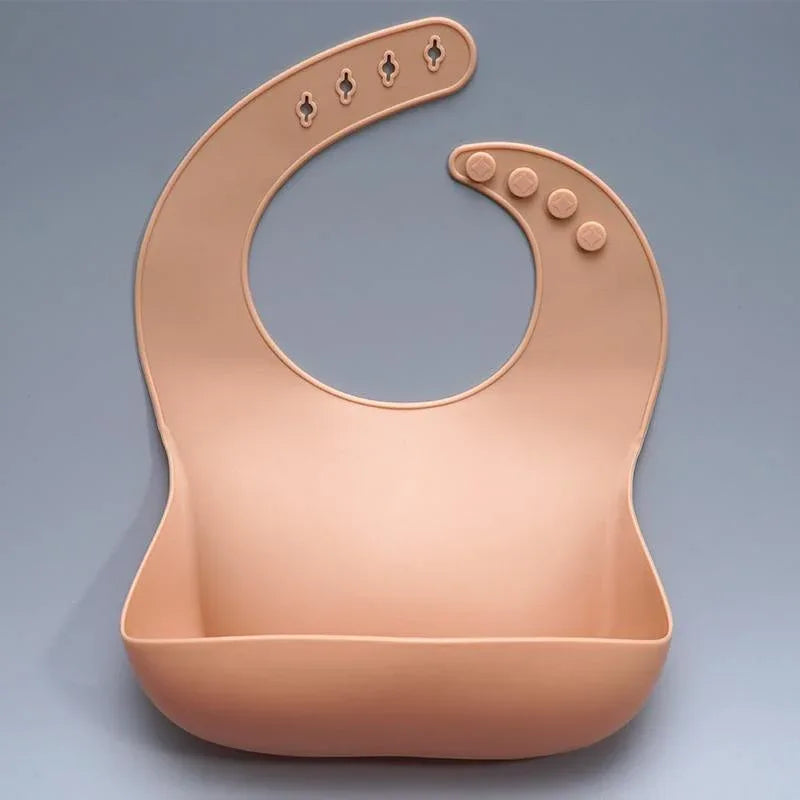 Newborns Solid Silicone Baby Feeding Bibs Burp Cloths Fashionable Breastplate Baby Stuff For Kids - BIG FRENCHIES