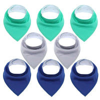 8PCS/SET Pack Baby Bandana Organic Absorbent Soft Cotton Drool Bibsfor Teething And Feeding Bib For Baby and Kids Feeding - BIG FRENCHIES