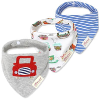 Moder 3PCS Baby Bibs Bandanna Lot Cotton Multi-style Triangle Cartoon For Infant Boys And Girls - BIG FRENCHIES