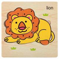 3D Wooden Children Interesting Puzzle Toys With Animals and Cars Exellent Puzzles Intelligence Kids Early Educational Toys For Children - BIG FRENCHIES