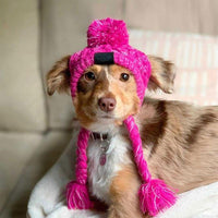 Autumn Winter Warm Knitted Pet Hats With Fluffy Ball - BIG FRENCHIES