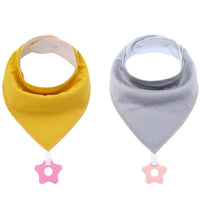 100% Organic Cotton Super Absorbent And Soft Unisex Baby Bandana Drool Bibs And Teething Toys For Newborn - BIG FRENCHIES