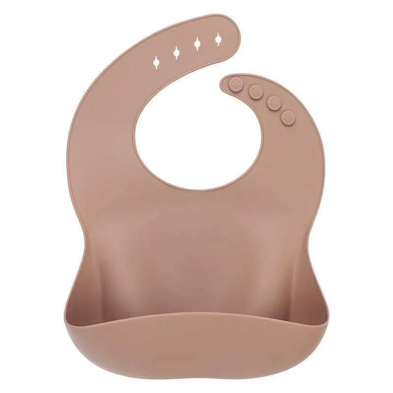 Solid Silicone Bibs Baby Feeding Saliva Towel Waterproof Soft Cloths Bandana Lightweight Infant Bibs - BIG FRENCHIES