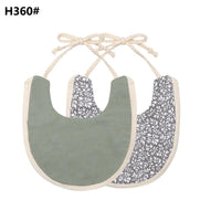 Handmade Luxury Floral Baby Bib Accessories Burp Cloths Newborn Baby Boy Girl Kids Cartoon Bibs 100% Cotton Linen Waterproof Saliva Bib For Kids - BIG FRENCHIES
