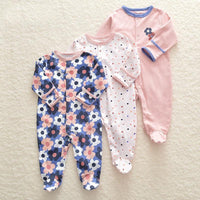 3Pcs Baby unisex Rompers Long Sleeve Sleep suit Cartoon Jumpsuit Baby Pajamas Stes For Kids Between 0-12Months - BIG FRENCHIES