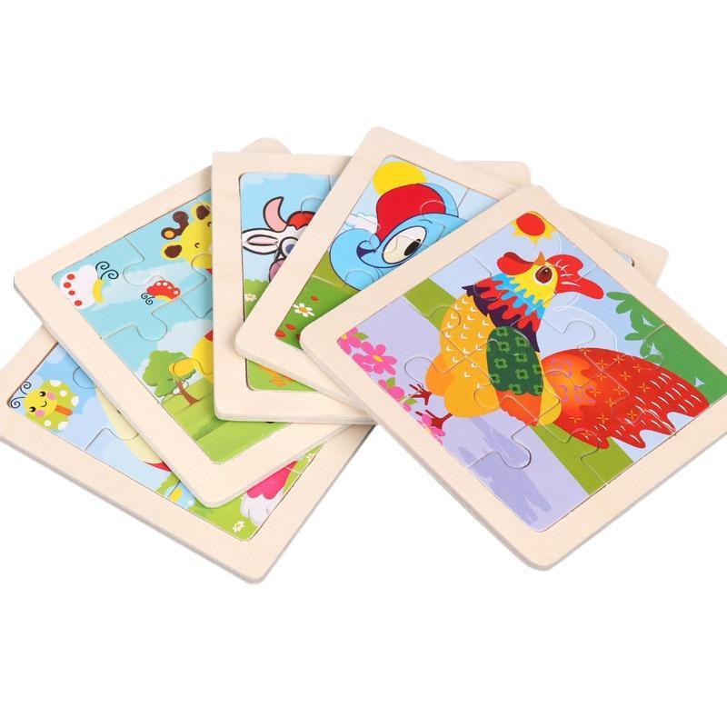 Wood Puzzles Children Adults Vehicle Puzzles Wooden Toys Learning Education Environmental Assemble Toy Educational Games For Baby and Kids - BIG FRENCHIES