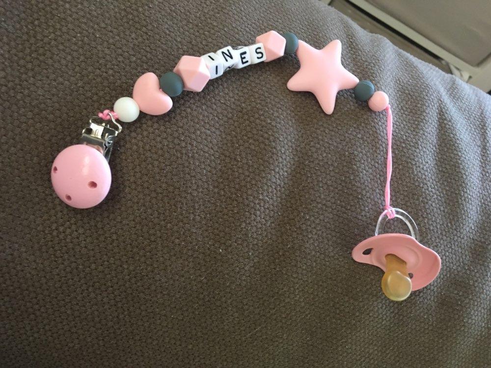 Personalized Name Handmade Pacifier Clips Holder Chain Silicone Pacifier Chains Baby Teether Teething Chain For Baby and Kids - BIG FRENCHIES