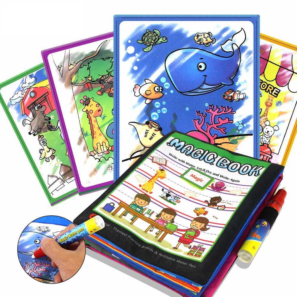 Magic Water Drawing Books Coloring Books Doodle & Magic Pen Painting Drawing Board Children Painting Toys Birthday Gifts - BIG FRENCHIES