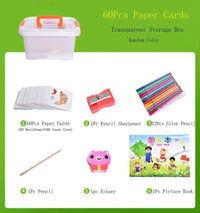 100Pcs Baby Wooden Drawing Toys Painting Stencil Templates Coloring Board Children Creative Doodles Early Learning Education Toy - BIG FRENCHIES