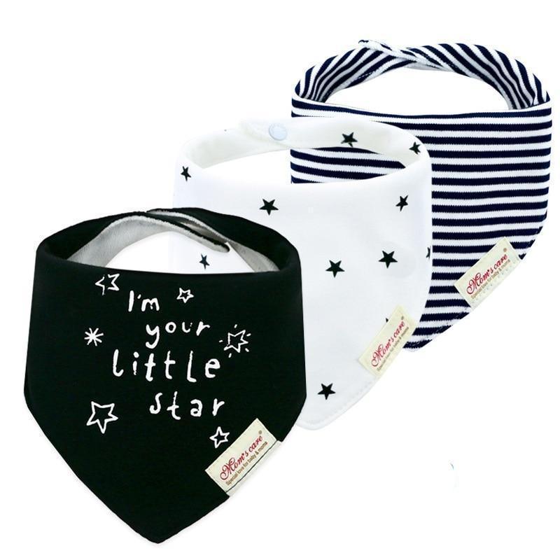Moder 3PCS Baby Bibs Bandanna Lot Cotton Multi-style Triangle Cartoon For Infant Boys And Girls - BIG FRENCHIES