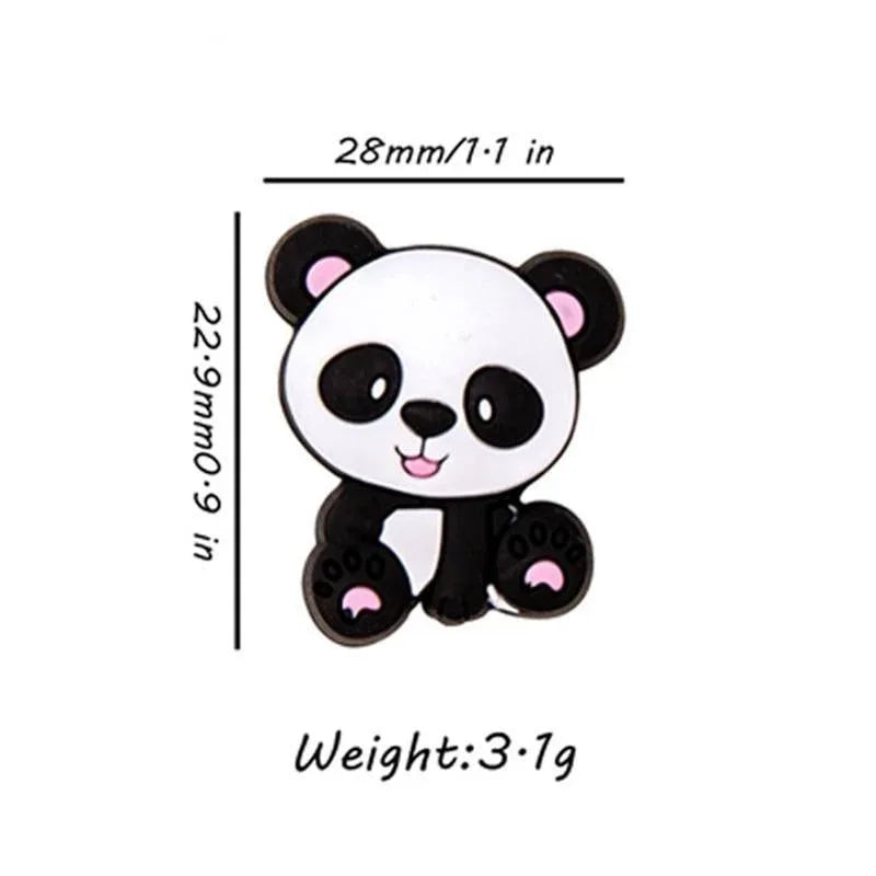 5PCS/SET Silicone Animal Beads BPA Free Baby Teething Beads Toy For Pacifier Clips New Born Silicone Rodent Tiny Rod Baby Teether For Baby Kids - BIG FRENCHIES