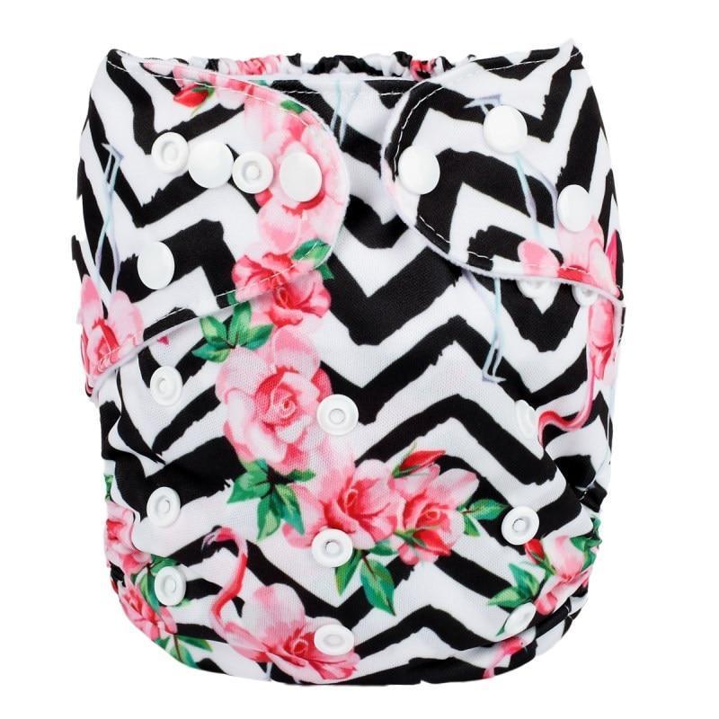 Modrn Printed Baby Pocket Cloth Diaper Nappy Reusable Adjustable Washable Nappies For Baby Boys and Baby Girls In Elegant Style - BIG FRENCHIES