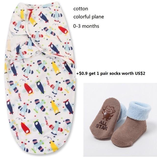 100% Cotton Baby Swaddle Wrap Blanket Newborn Infants Baby Envelop Sleep Bag Sleepsacks For Girls - BIG FRENCHIES