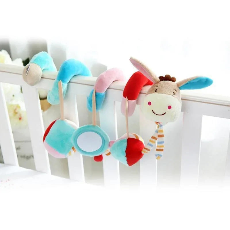 Modern Rattles Mobile Bed Baby Toys Cute Crib Stroller Spiral Newborn Educational Cartoon Animals Rattle Toy For Kids - BIG FRENCHIES