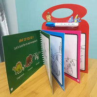 Montessori Coloring Book Doodle & Reusable Magic Pen Painting Drawing Board For Kids Baby Educational Birthday Toy - BIG FRENCHIES