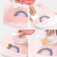 Bib Waterproof Silicone Feeding Saliva Towel Newborn Adjustable Bur Cloth Turban Disposable Cartoon with Elegant Deisgn For Baby and Kids - BIG FRENCHIES