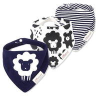 Moder 3PCS Baby Bibs Bandanna Lot Cotton Multi-style Triangle Cartoon For Infant Boys And Girls - BIG FRENCHIES