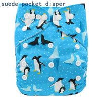 Newborn Cloth Diaper Sewed in Charcoal Bamboo Insert and Suede Pocket Diapers Waterproof Baby Nappies Design for Baby - BIG FRENCHIES