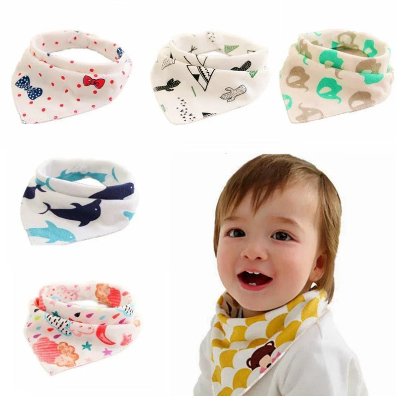 Baby Bibs Waterproof Triangle Cotton Cartoon Child Bibs Dribble Bibs Newborn Slabber Absorbent Cloth For Kids - BIG FRENCHIES