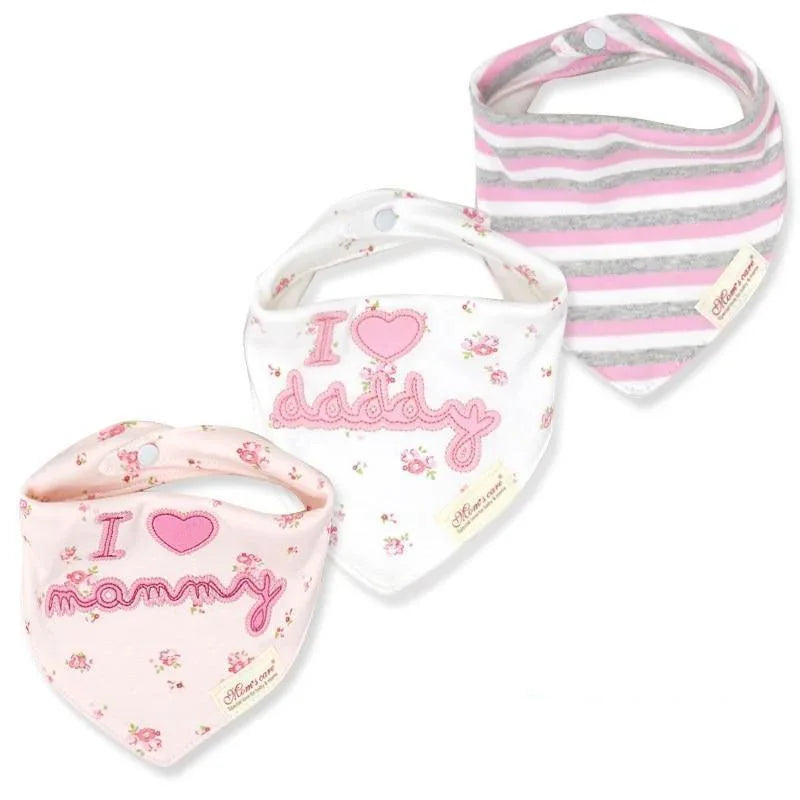 Moder 3PCS Baby Bibs Bandanna Lot Cotton Multi-style Triangle Cartoon For Infant Boys And Girls - BIG FRENCHIES